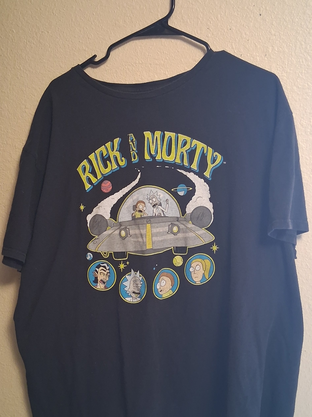 Mens Black Graphic XXL Rick And MORTY TEE 260794